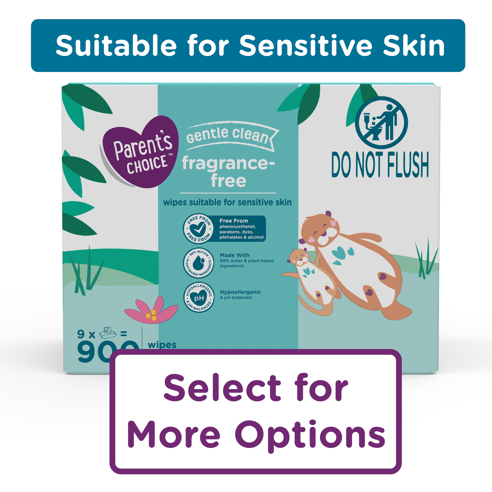 Parents Choice Fragrance-Free Baby Wipes, 1200 Count (Select for More Options)