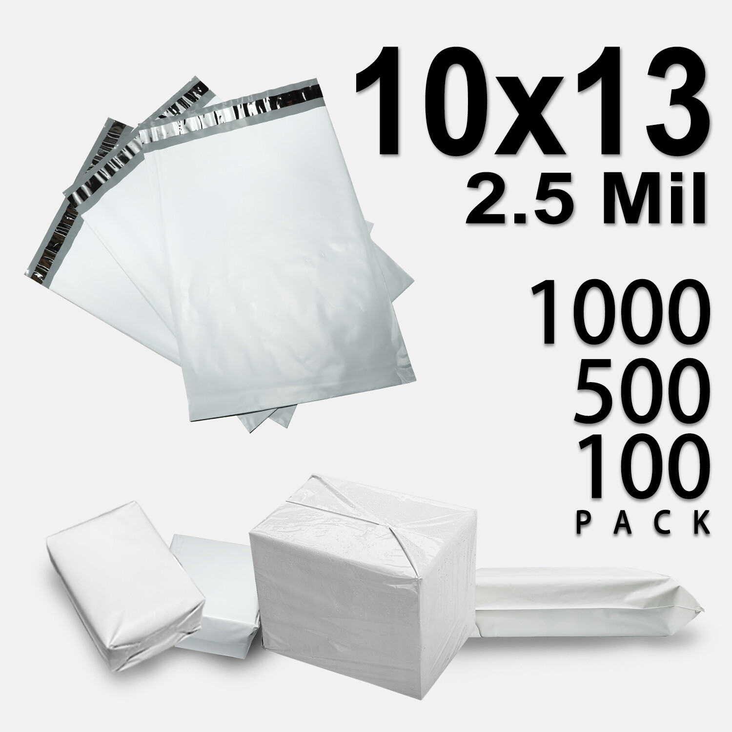 10×13 Poly Mailer Self Sealing Shipping Envelopes Bag Plastic Mailing Bag 2.5Mil