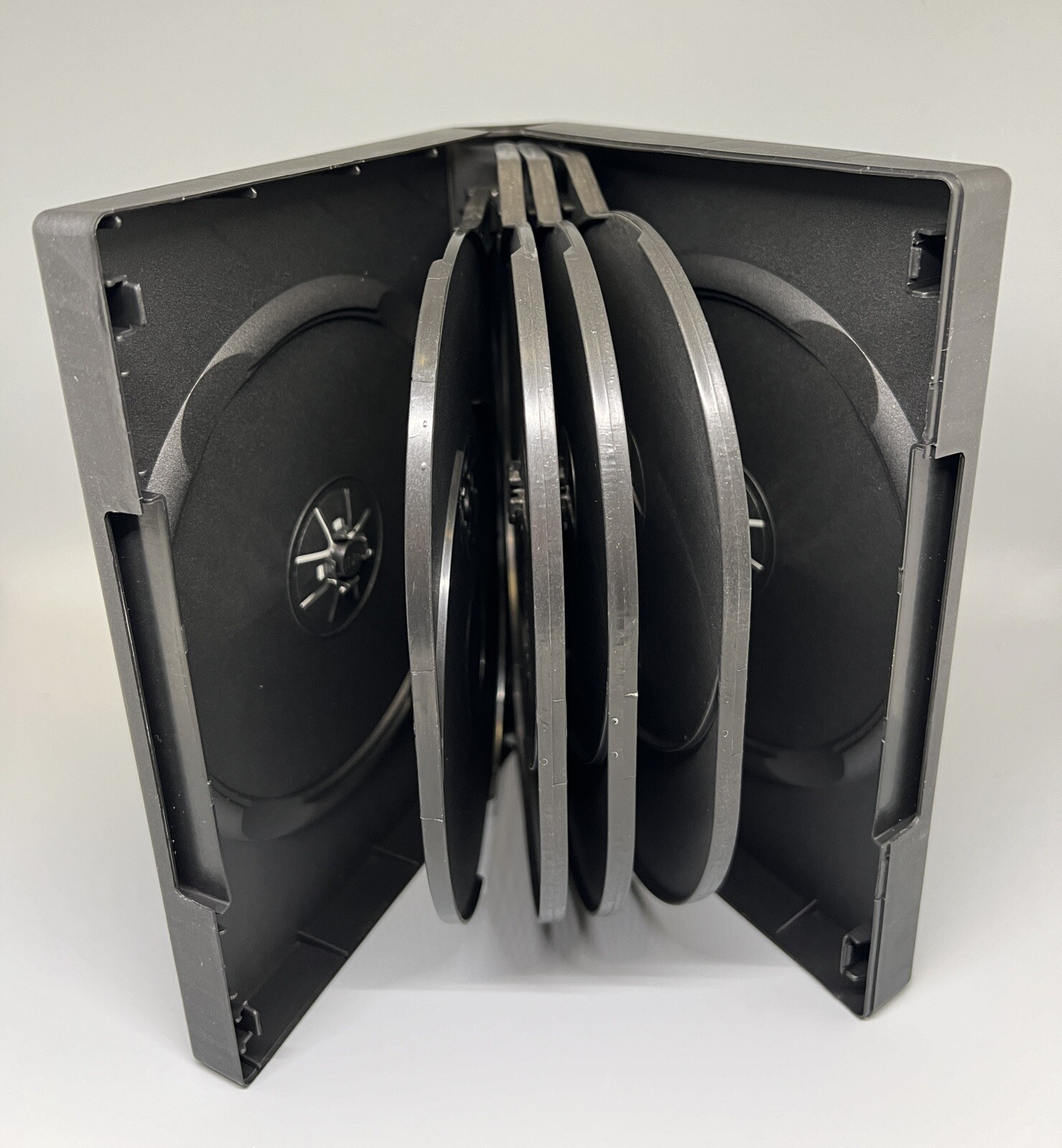 2 PCS TOP QUALITY 9-Disc DVD CASE, BLACK 1 1/4″ (33MM) SPINE, DH9