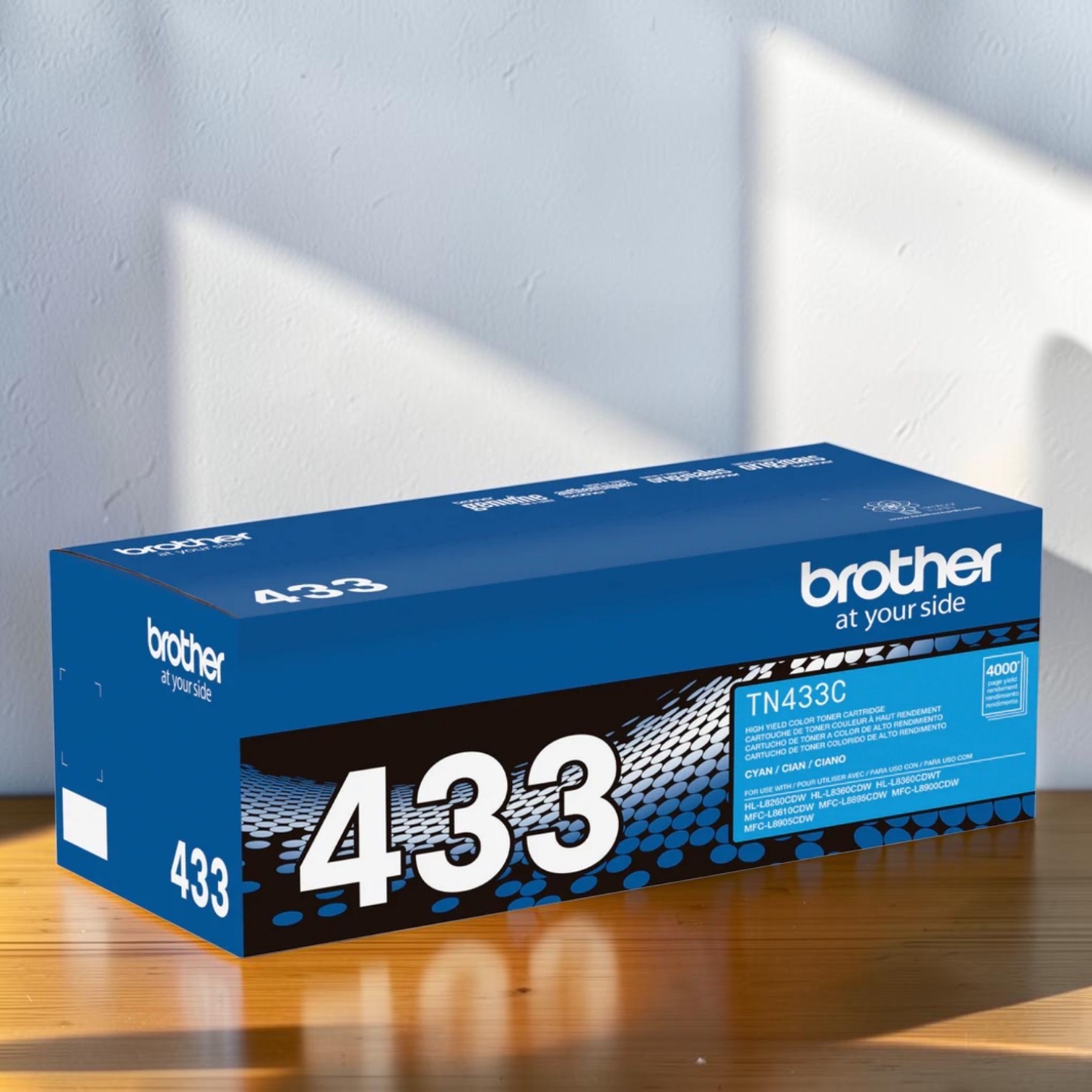 Genuine Brother TN433 High Yield Toner Cartridge Set Pack of 4 New Sealed Box
