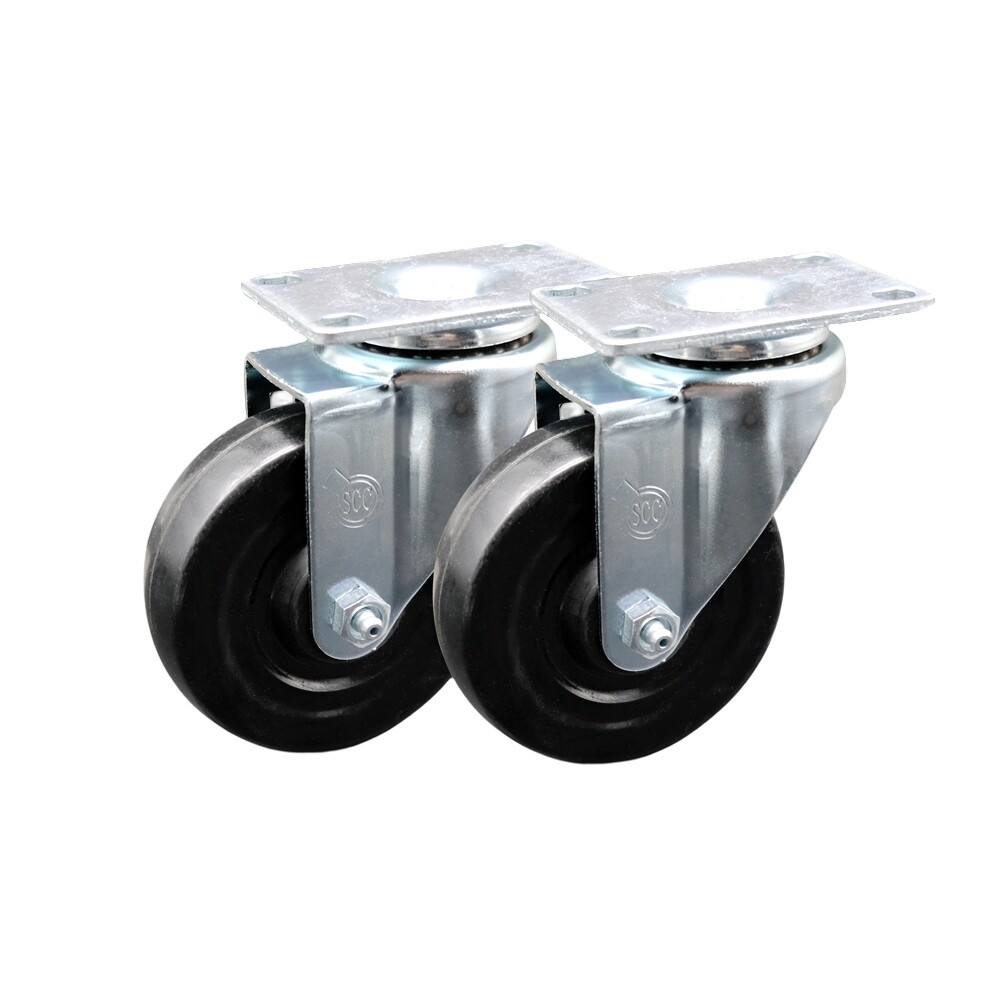 1013L2 Rubbermaid Tilt Truck Replacement Caster Set Fits FG101300BLA FG9T1400BLA