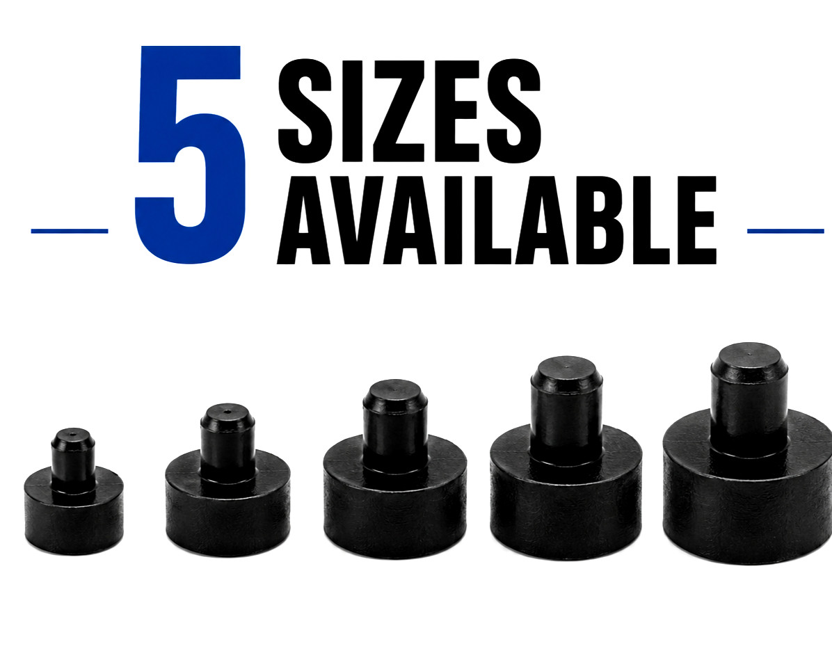 Push-In Rubber Panel Feet & Bumpers – Compression Stem, Choose Size for Racks