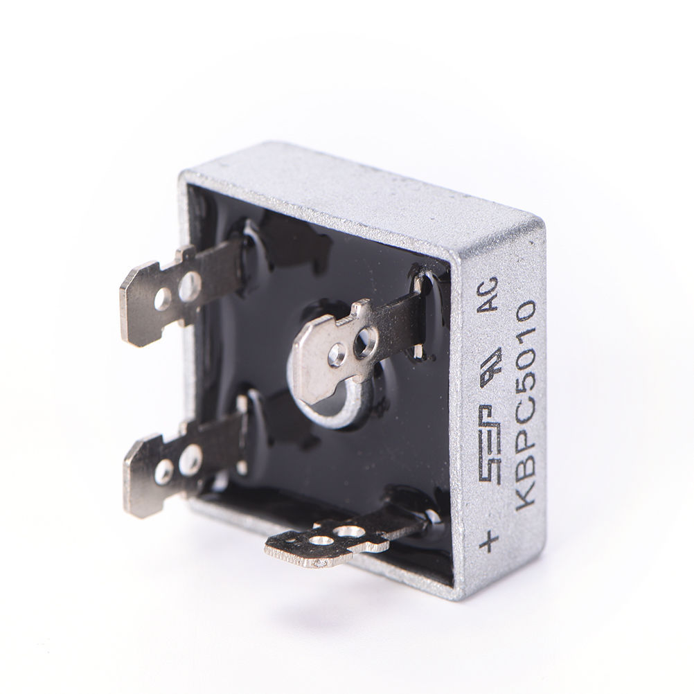 5Pcs 1000V 50A Metal Case Single Phase Diode Bridge Rectifier KBPC5010 5X