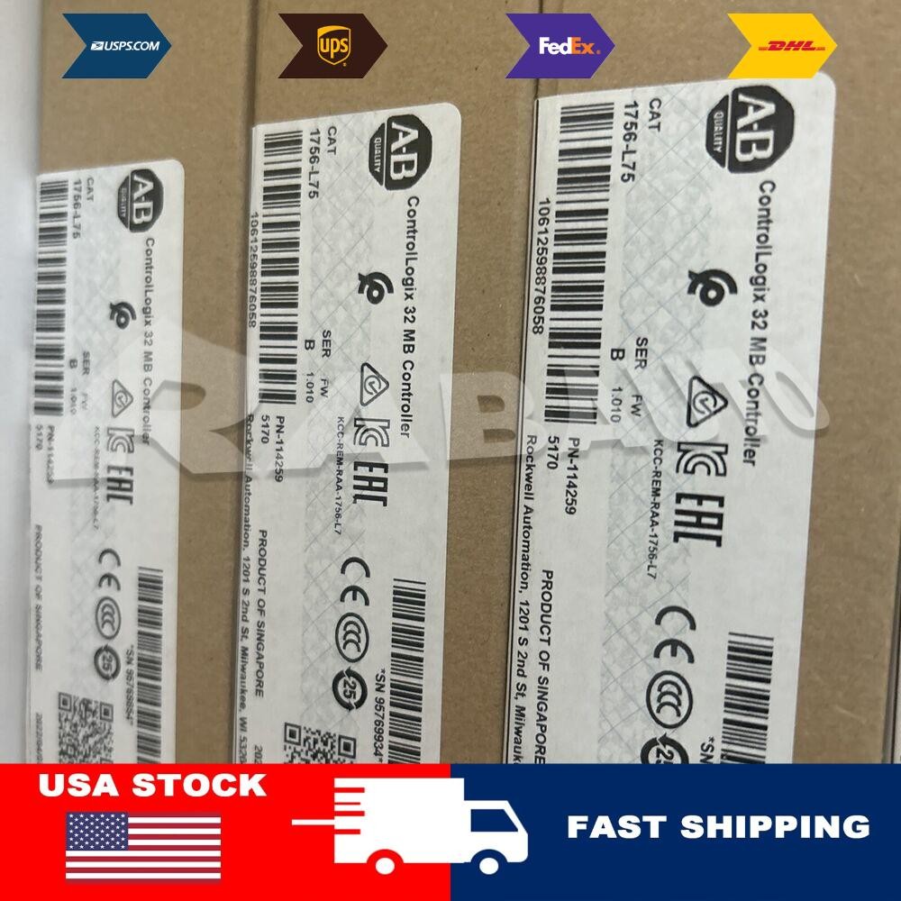 AB 1756-L75 1756L75 ControlLogix 5575 Processor 32MB CPU NEW US Free Tax