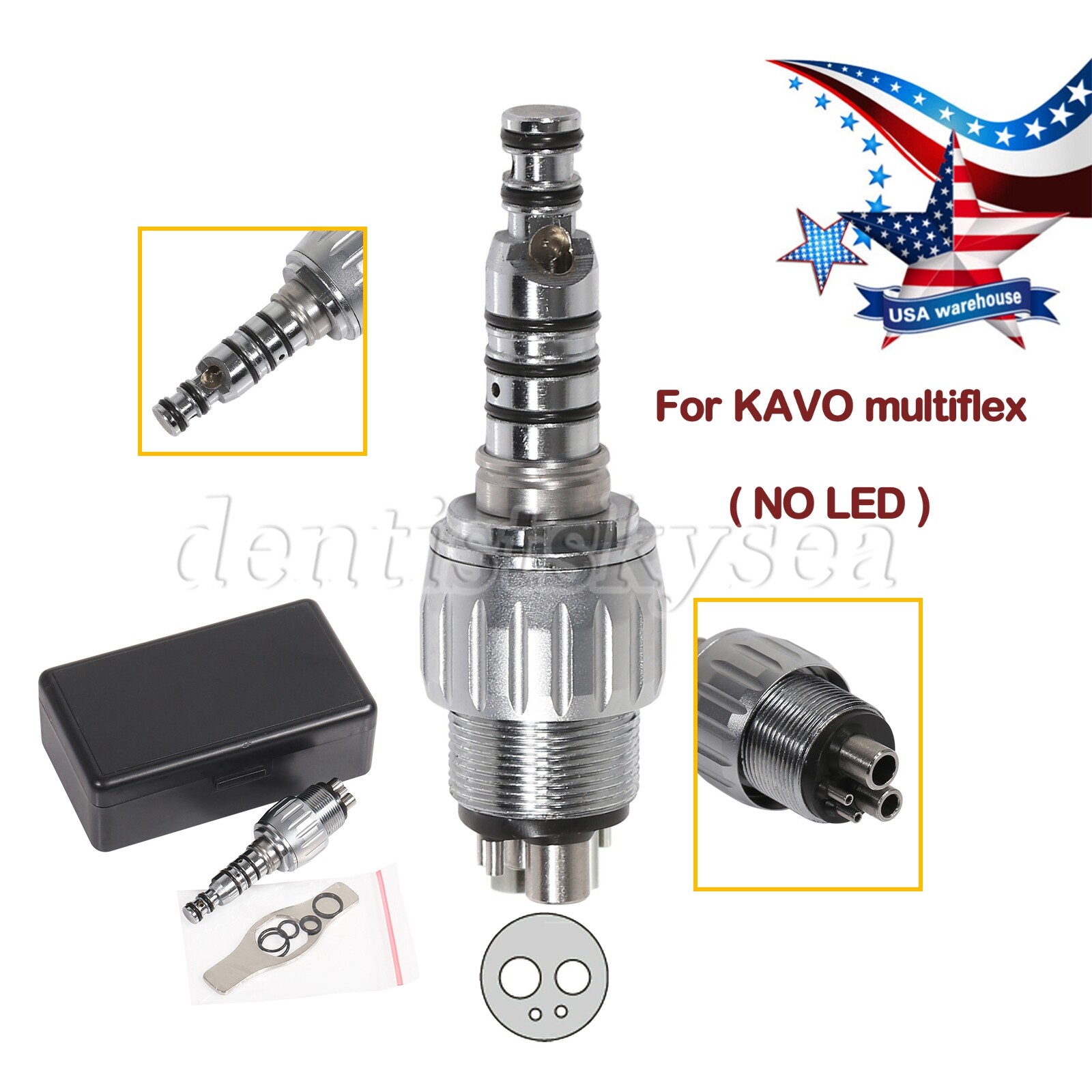 Dental KaVo MULTIflex Style Coupler 4 Hole High Speed Handpiece Quick Coupling