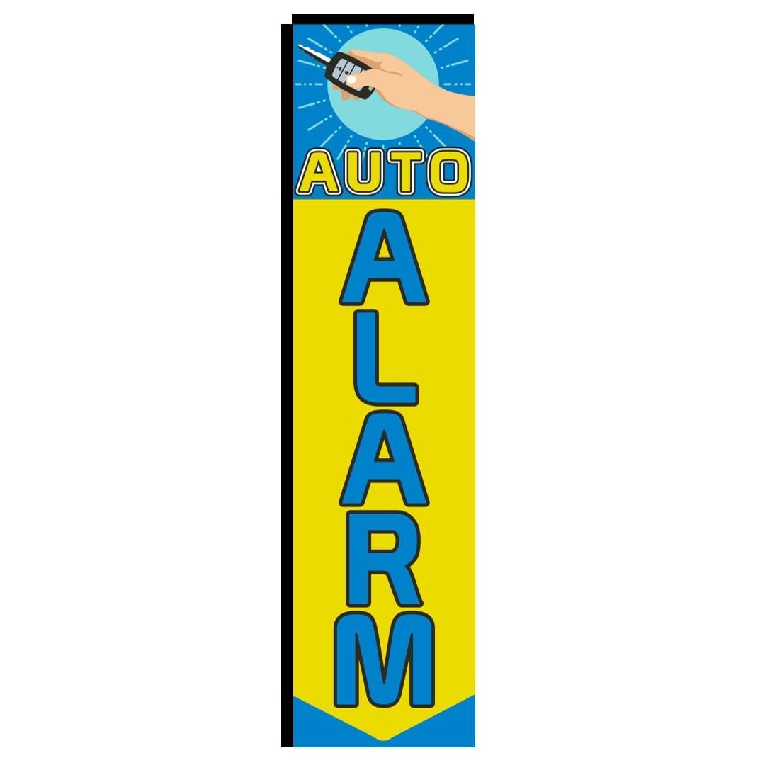 Auto Alarm Business Advertising Rectangle Feather Banner Swooper Flag for…