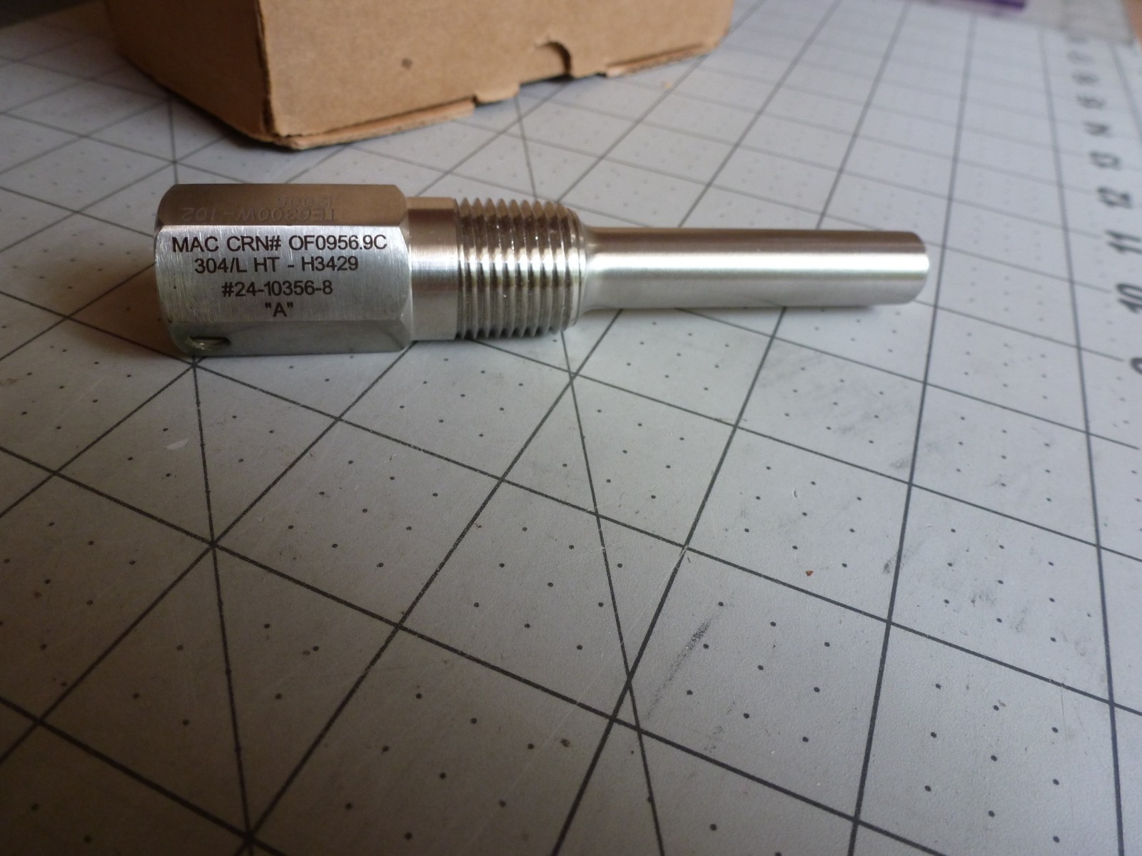 Johnson Controls Te-6300W-102 Direct Mount W/Setscrew, 0.26In Insidedia