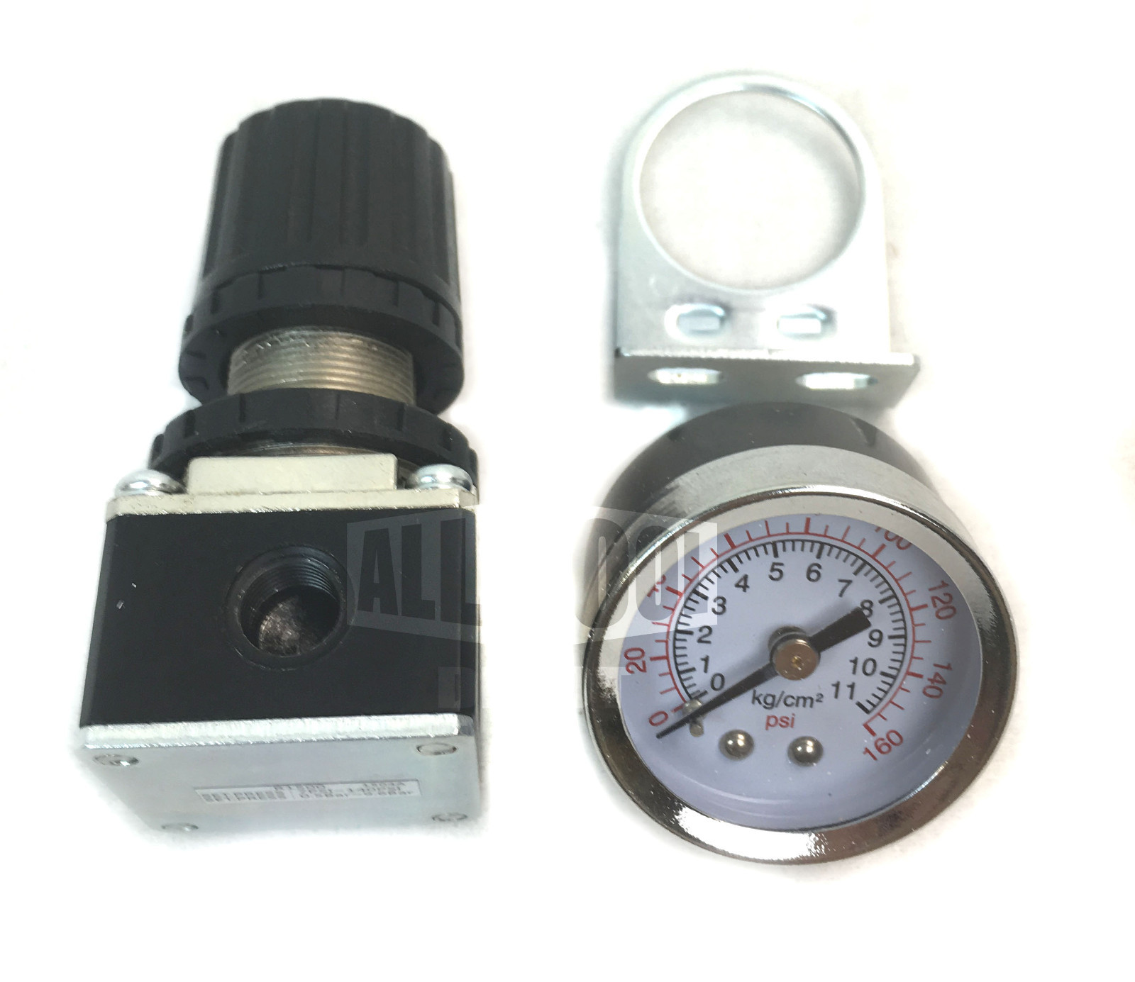 New 1/4″ MINI REGULATOR W/ GAUGE FOR COMPRESSOR COMPRESSED AIR PRESSURE