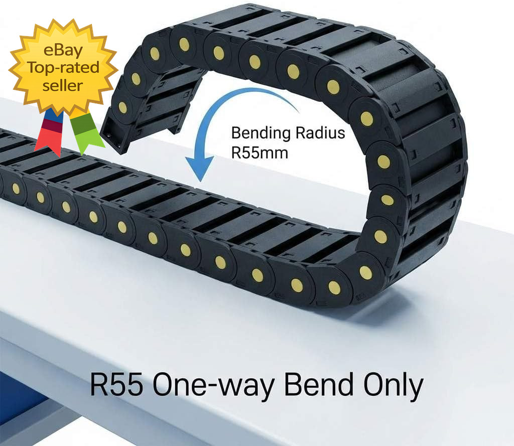 Cable Drag Chain Wire Carrier High Toughness Closed Plastic Chain 25Mm X 77Mm