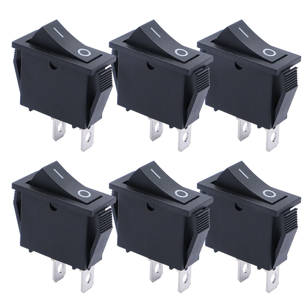 Mxuteuk 3Pcs Waterproof Momentary Rocker Switch (On)/Off/(On), DC 12V 10A Toggle