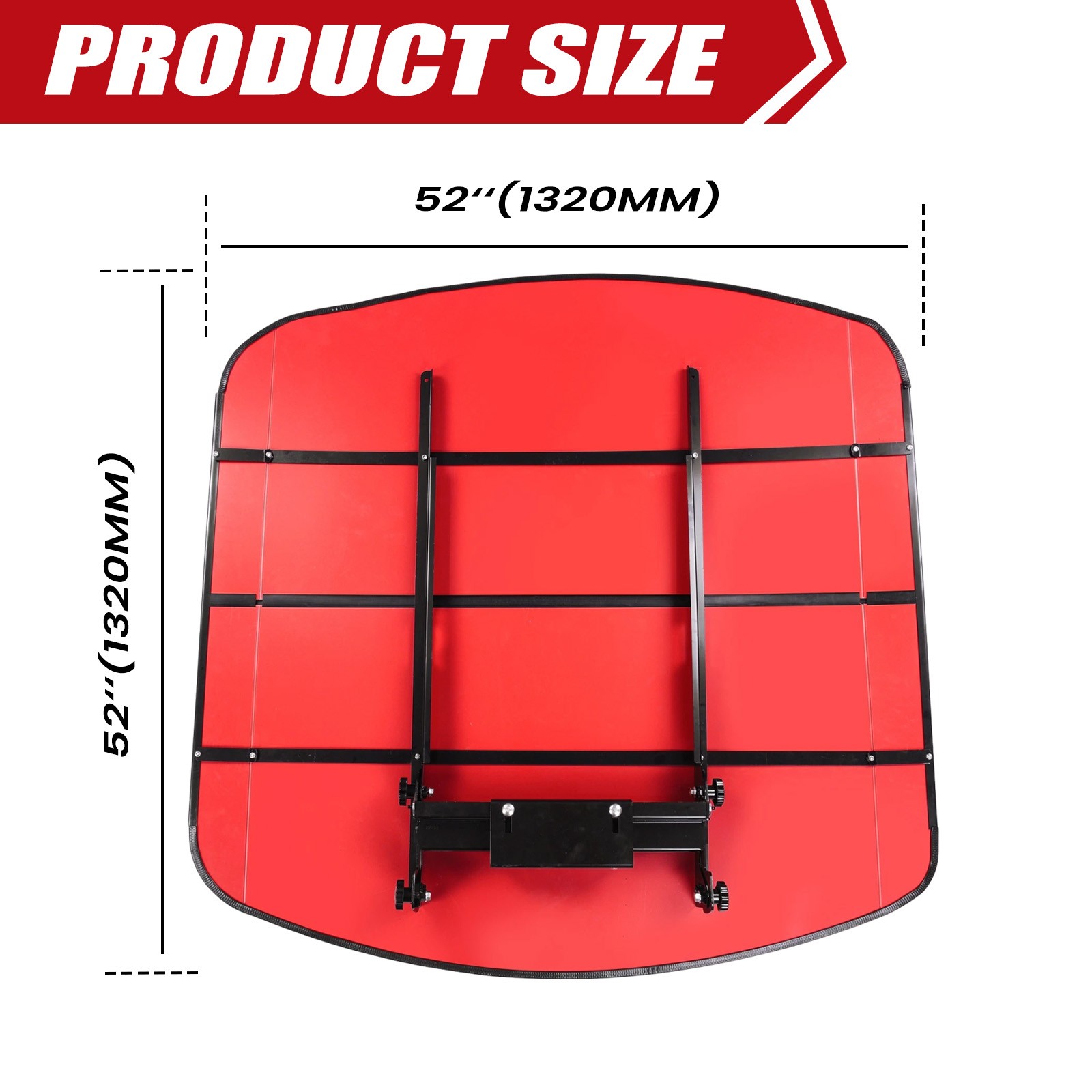 Red Canopy For 52″ X 52″ Equipped Tractors & Mowers W/2″x 2″ or 2″ x 3″ROPS