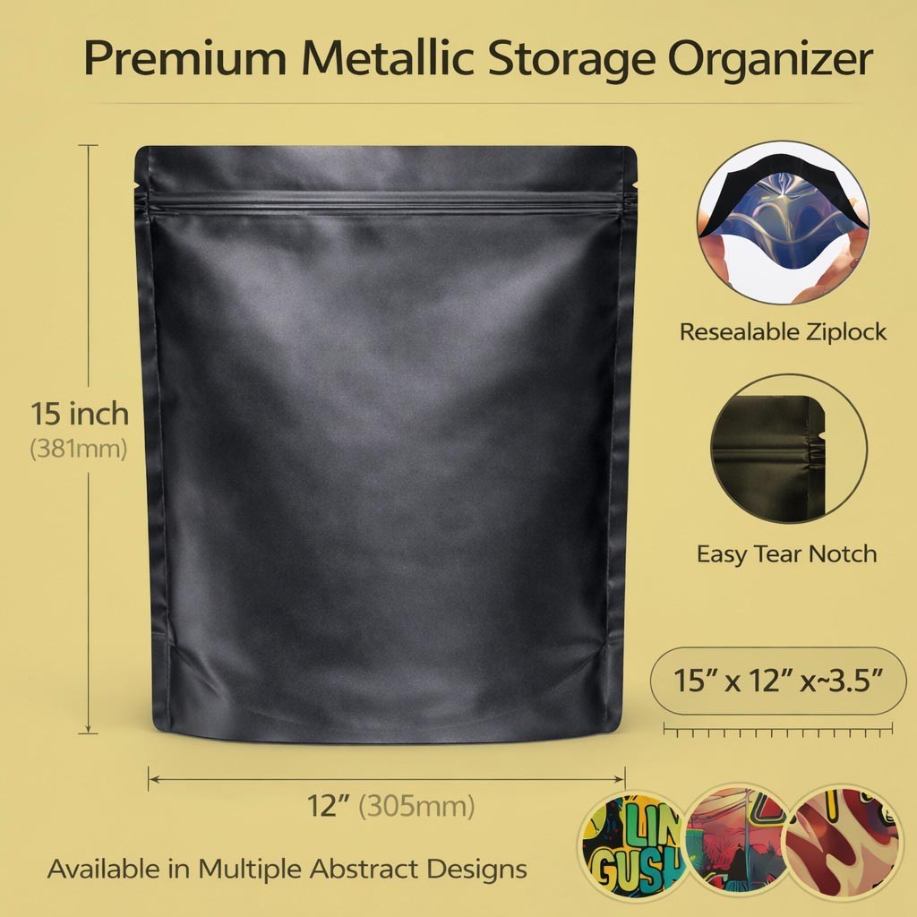 12 Pack Extra Large (12” x 15”) Retail Packaging Pouches
