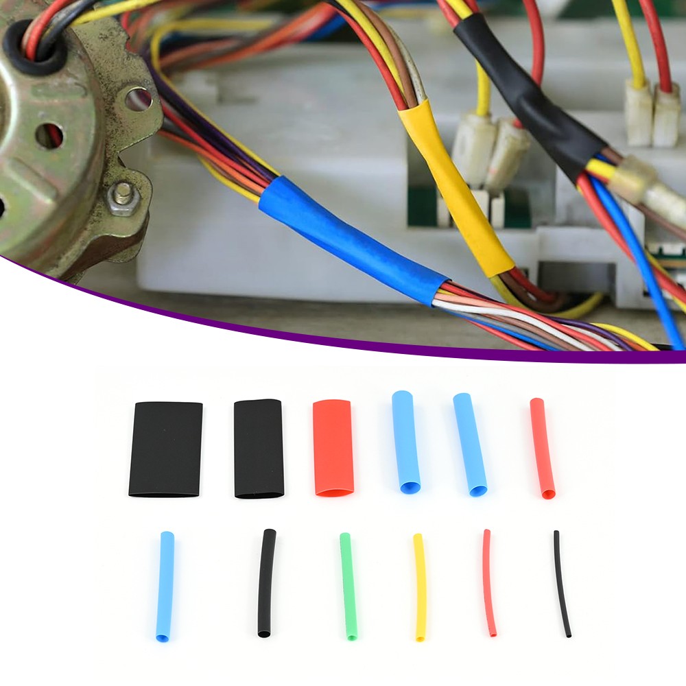 750 x Heat Shrink Tubing Kit Wire Shrink Wrap Tubing Shrink Ratio 2:1