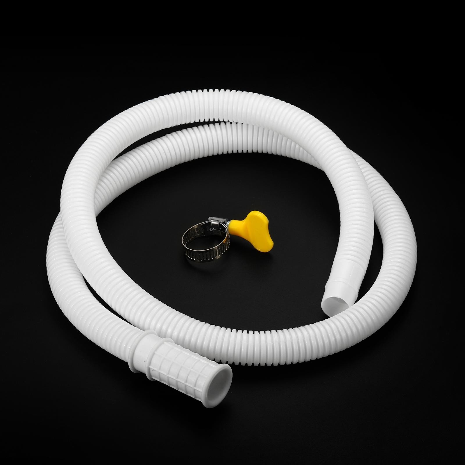 Universal Air Conditioner Drain Hose AC Unit 16mm ID 3.3ft with Clamp White