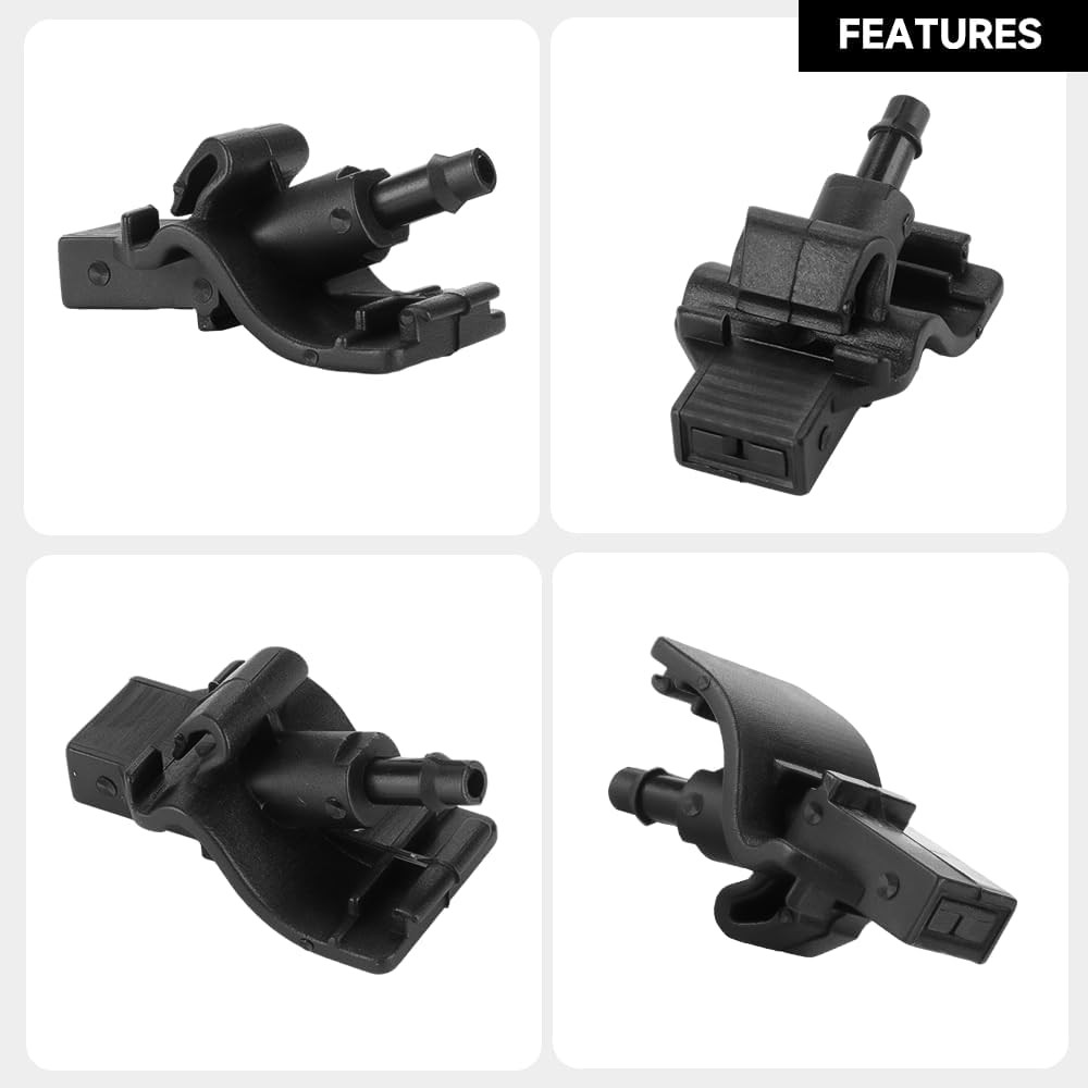 Front Windshield Washer Nozzles Wiper Spray Nozzle – Compatible for Ford Mustang