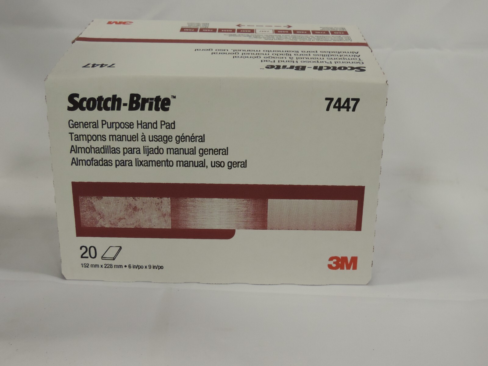3M 7447 Scotch-Brite General Purpose Hand Pad 6″ x 9″ – 20 Pads, Free Shipping