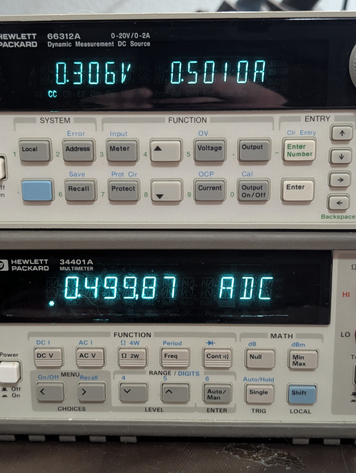 HP/Agilent 66312A Dynamic Measurement DC Source – 20V 2A 40W – Good Condition!