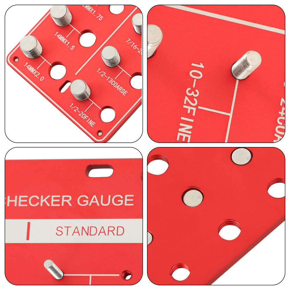 Inch and Metric 28 Thread Identifier Gauge Screw Nut and Bolt Thread Checker