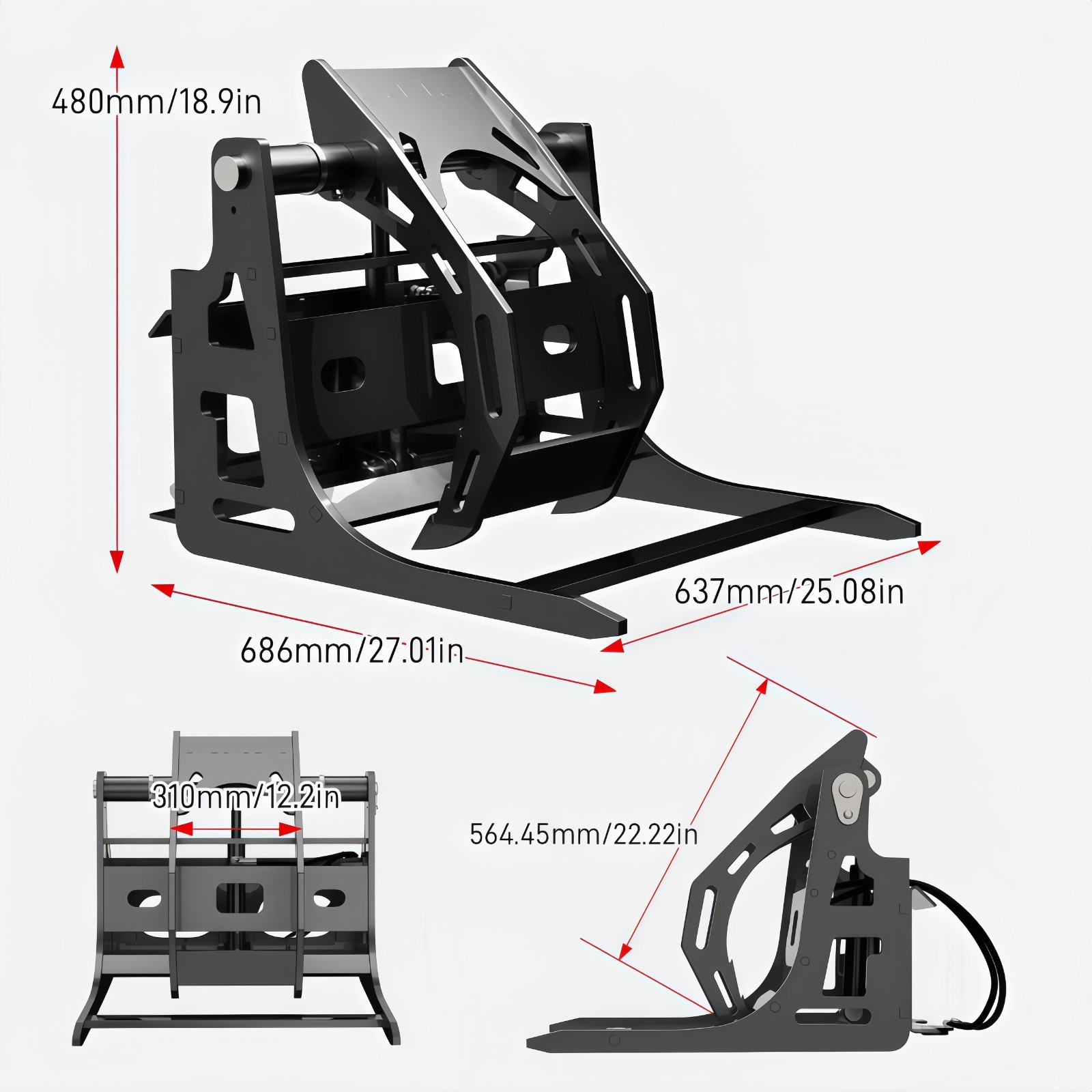 15 HP Mini Skid Steer Loader B&S Hydraulic System Electric Start W/ 7 Attachment