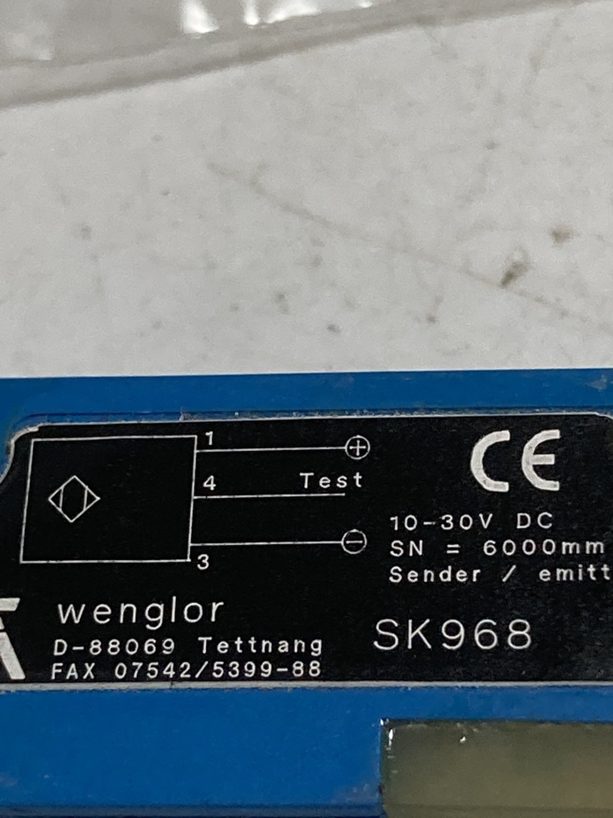 WENGLOR SK968 PHOTOELECTRIC EMITTER THROUGH-BEAM SENSOR 10-30VDC 6000MM NNB