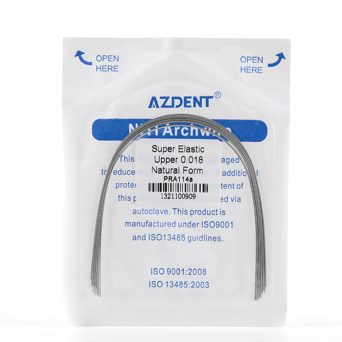 10Pcs/Pack Dental Orthodontic Arch Wire Super Elastic NITI Round Natural Form