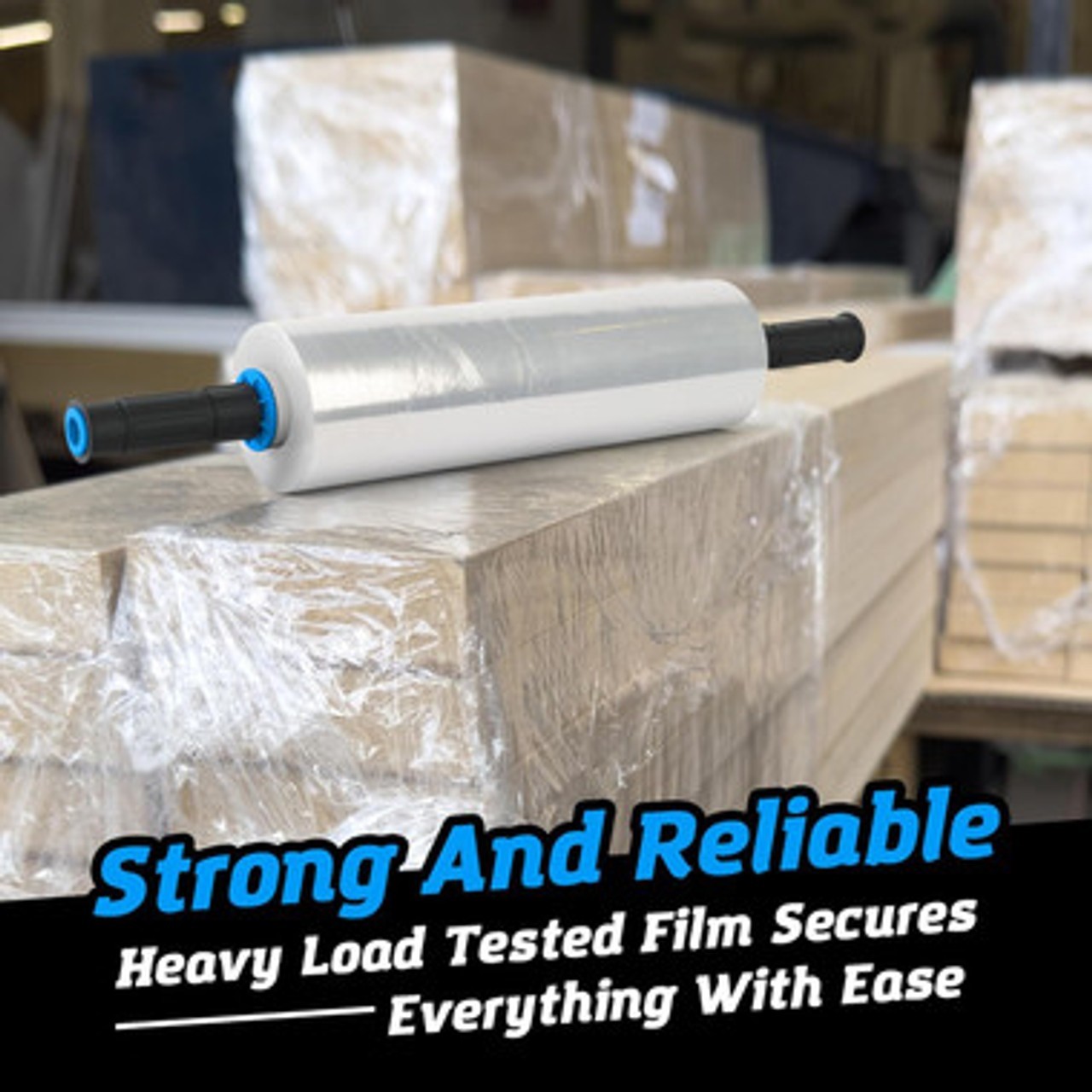 15″ x 900FT 80 Gauge Pallet Wrap Stretch Film Shrink Hand Wrap 1 to 4 Rolls