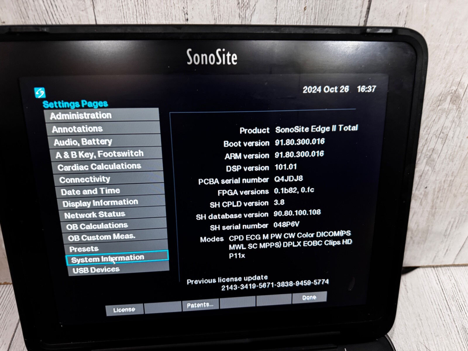 Sonosite Edge II Portable Ultrasound 2018 with phased array Cardiac probe rP19x