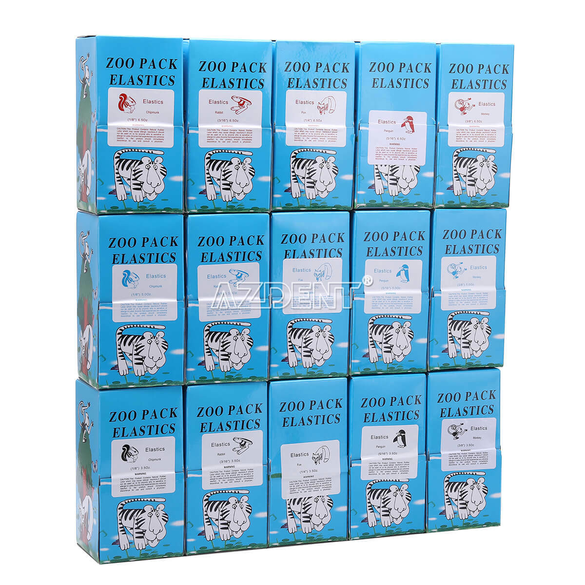 AZDENT Bandas Elásticas Ortodoncia Látex Elásticos Dental Elastics Rubber Bands