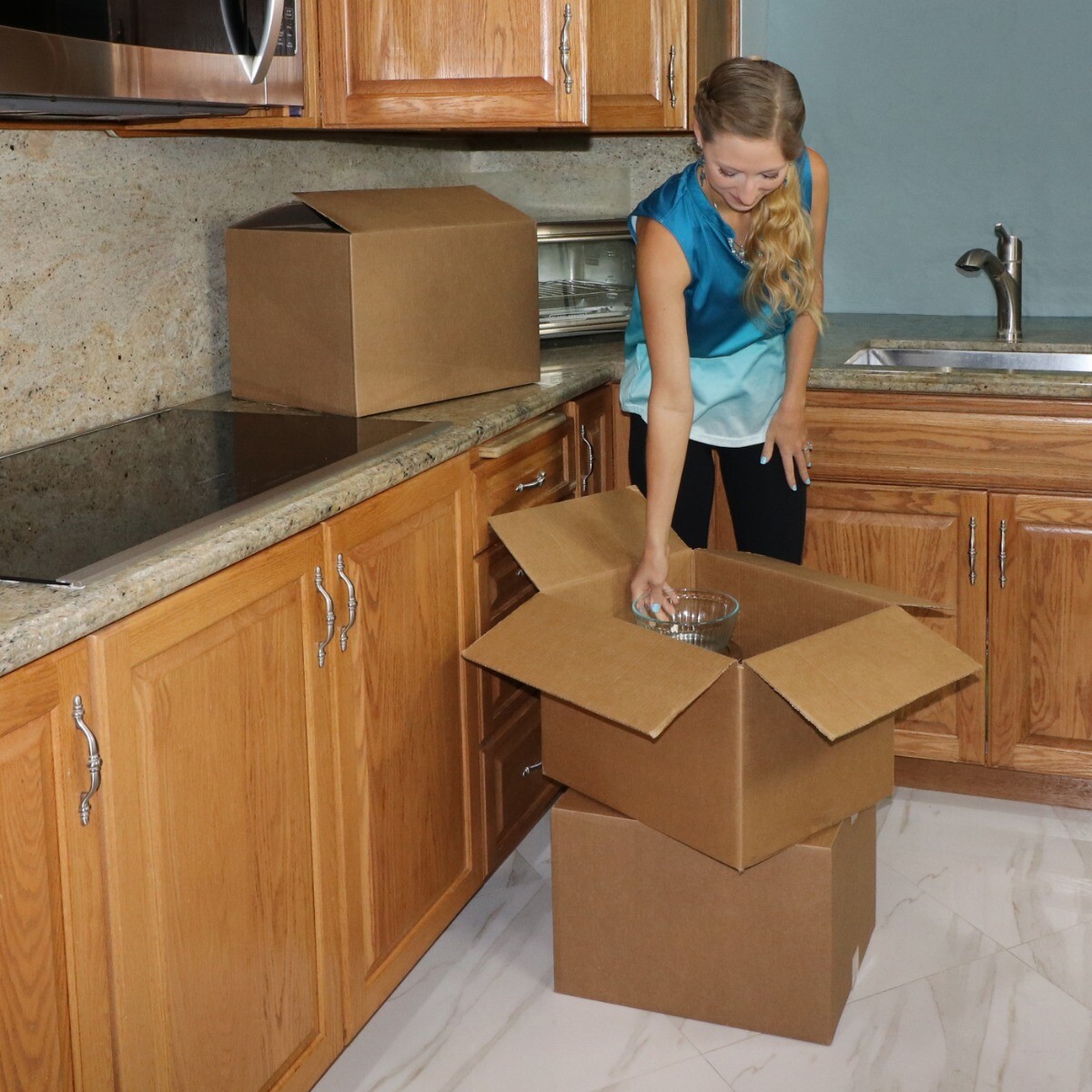 UBMOVE 10 Medium Cardboard Moving Boxes 18″ x 14″ x12″