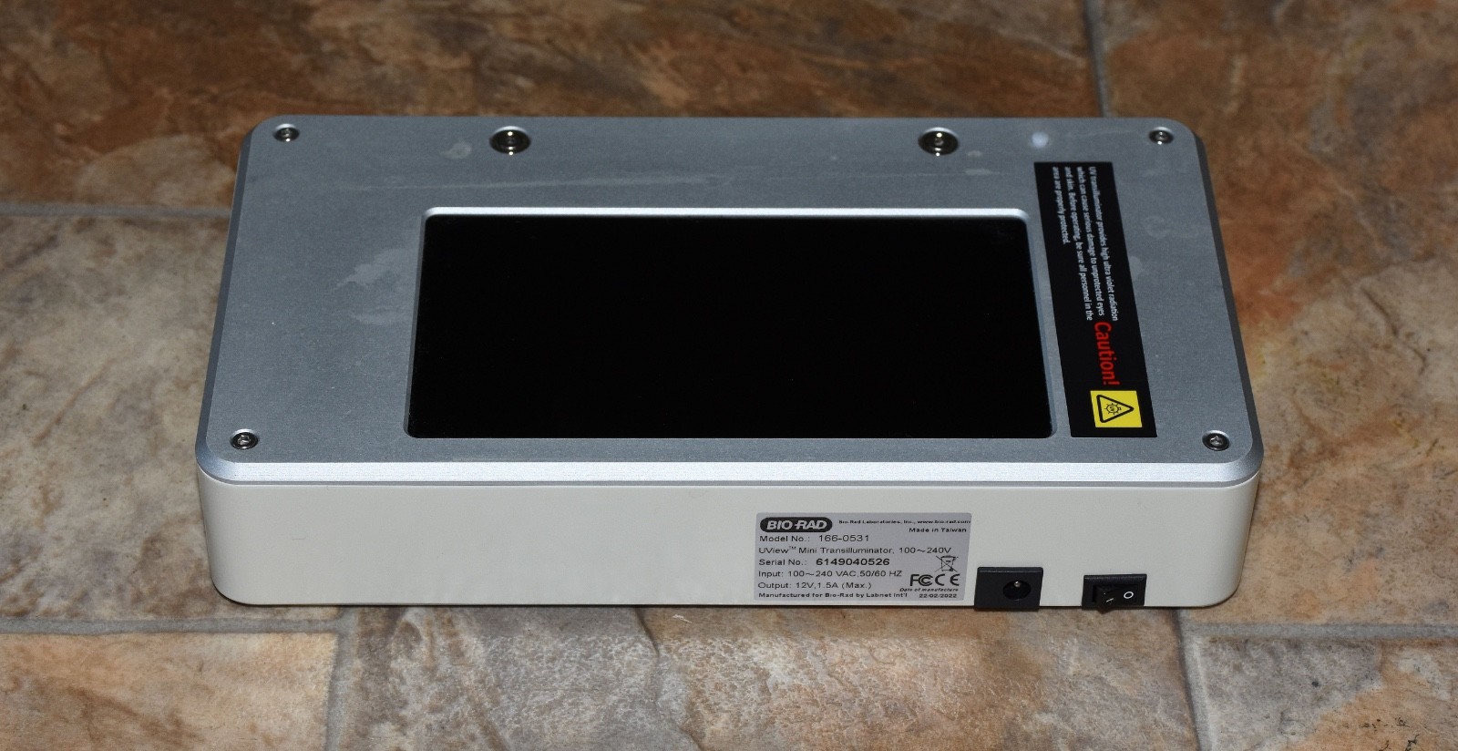 Bio-Rad UView Mini Transilluminator 166-0531 UV Light Box w/ Power Supply Tested