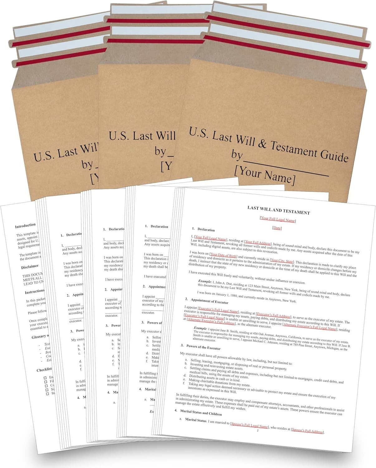 2025 Last Will and Testament Kit (3-Pack) – DIY Estate Planning Forms, Lawyer-