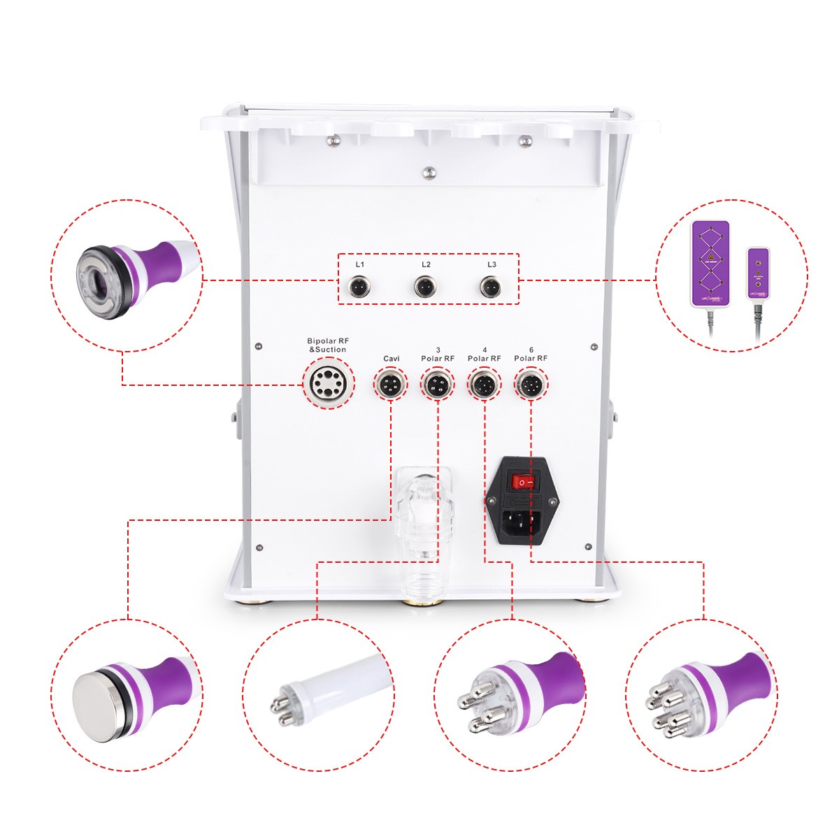 6 in 1 Beauty Machine for Body Massage Facial Skin Care Skin Lifting Lost Weig8