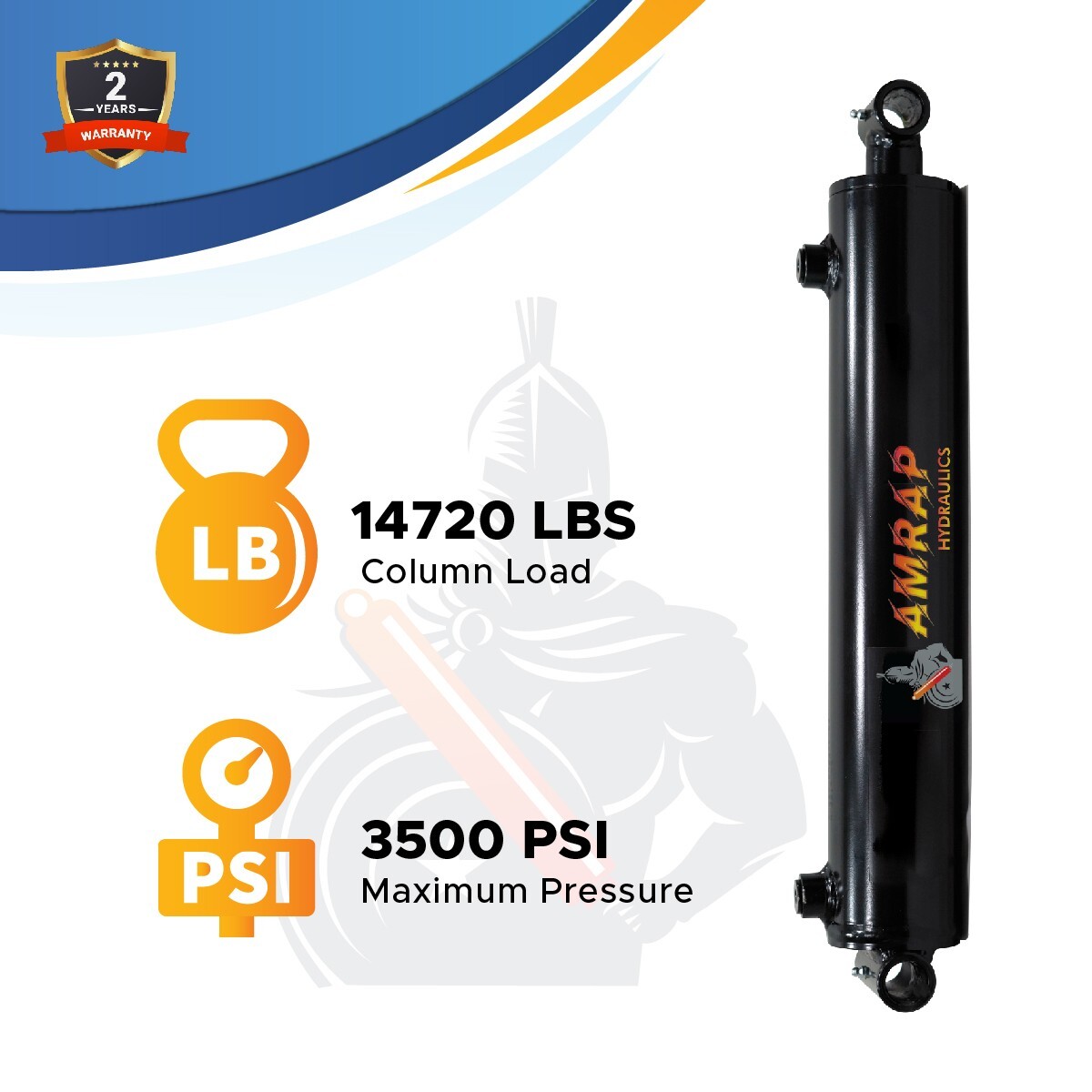 2.5×24 Hydraulic Cylinder-2.5″ Bore, 24″ Stroke -Welded Cross Tube Cylinder(new)