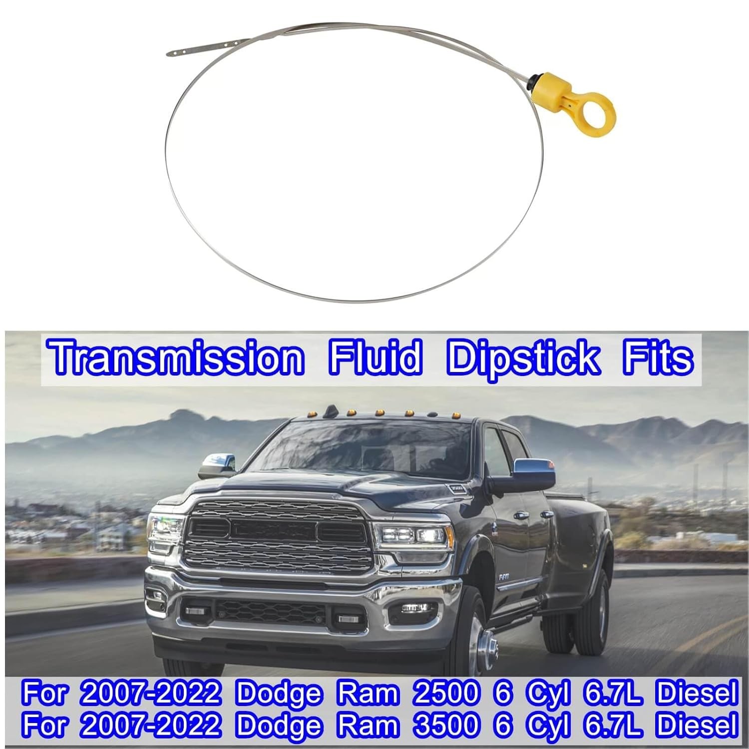 Transmission Fluid Dipstick, Compatible with 2500 3500 6.7L 68RFE 2007-2022, Tra