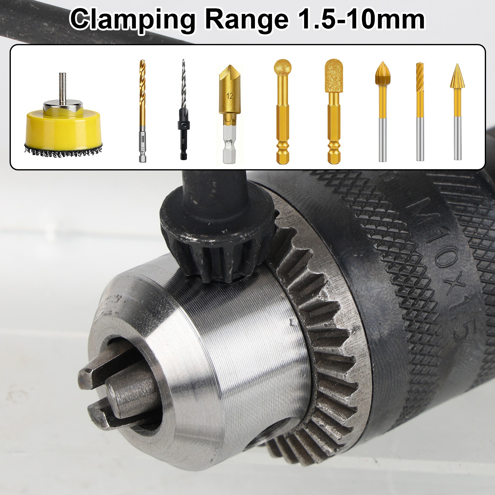 Angle Grinder Electric Drill Chuck Adapter 5/8″-11″ to M10 Keyed Chuck 1.5-10mm