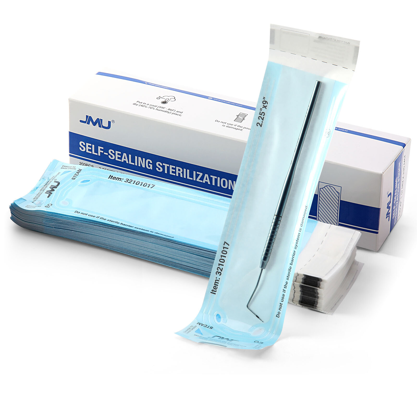 JMU Self Sealing Sterilization Pouches w/ Indicator Autoclave Sterilizer Multi