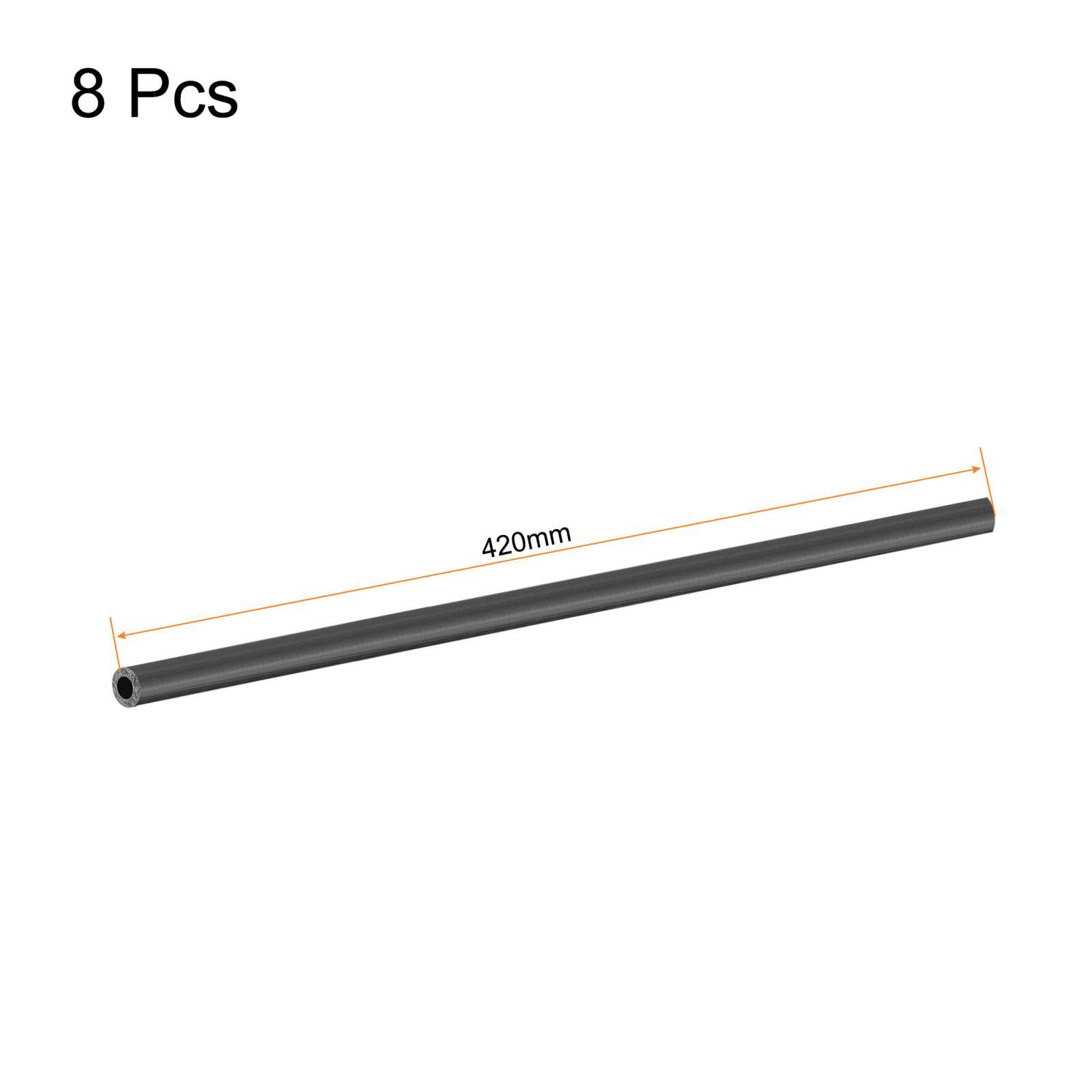 8pcs Carbon Fiber Round Tube 4mm x 2mm x 420mm for RC Airplane Quadcopter