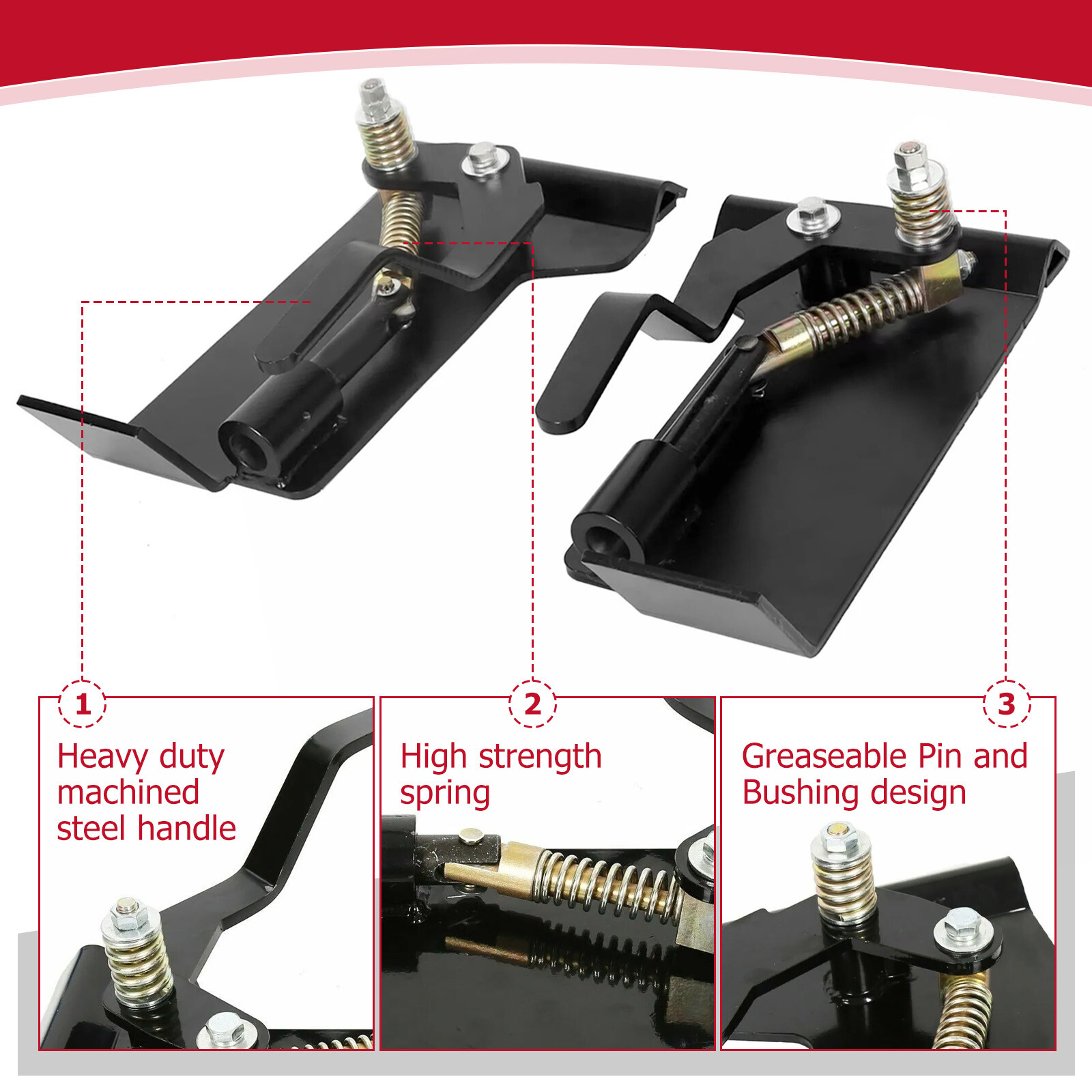 Weld-On Skid Steer Quick Attach Bucket Conversion Adapter Latch Plates Universal