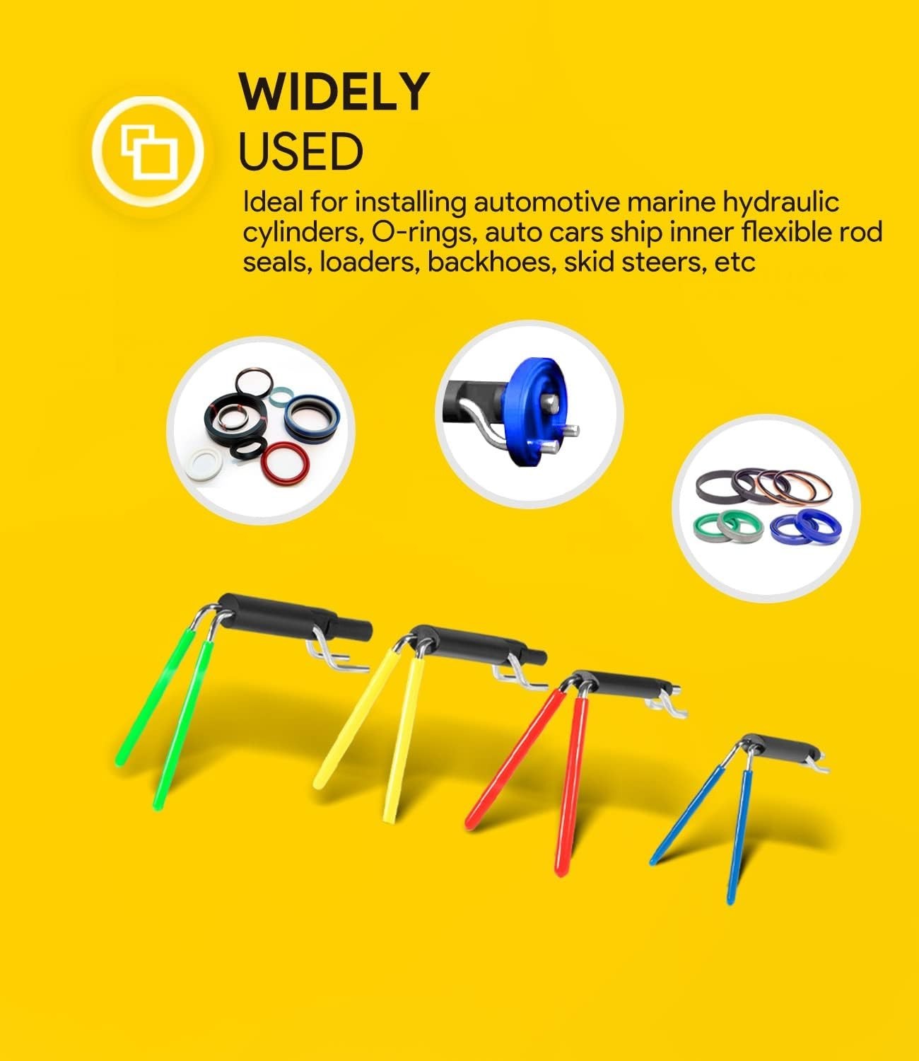 6 Pack Hydraulic Seal Installation Tool Kit for Cylinder Repair