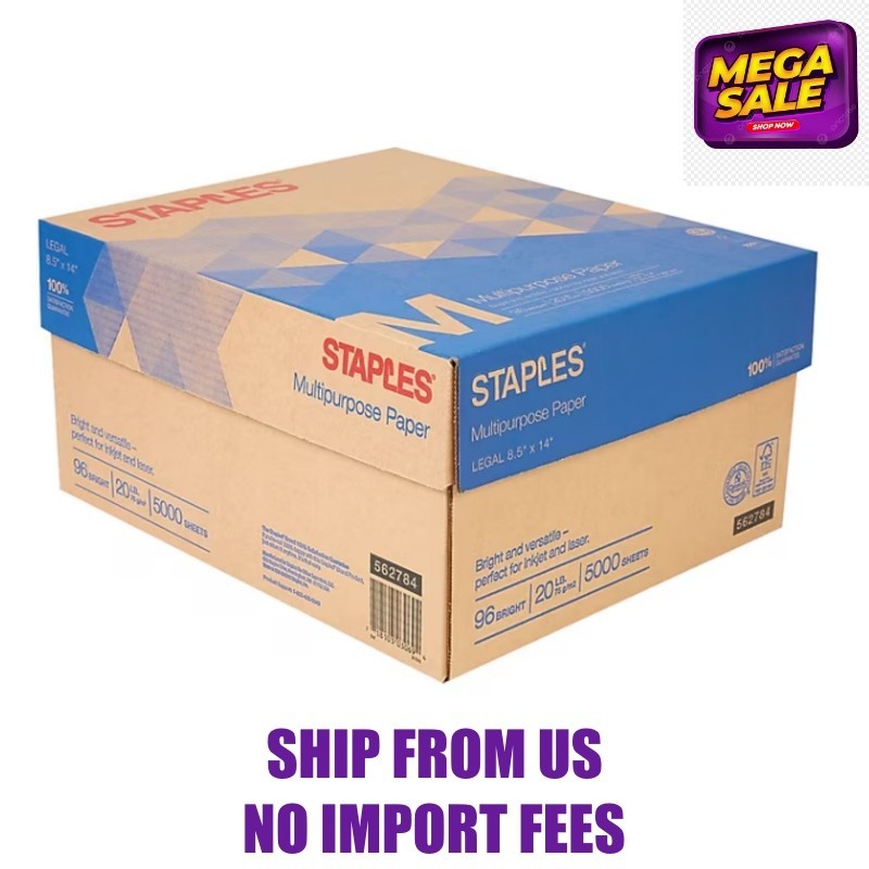Staples 8.5″ x 14″ Multipurpose Paper, 20 lbs., 96 Brightness, 500/Ream, 10 Ream