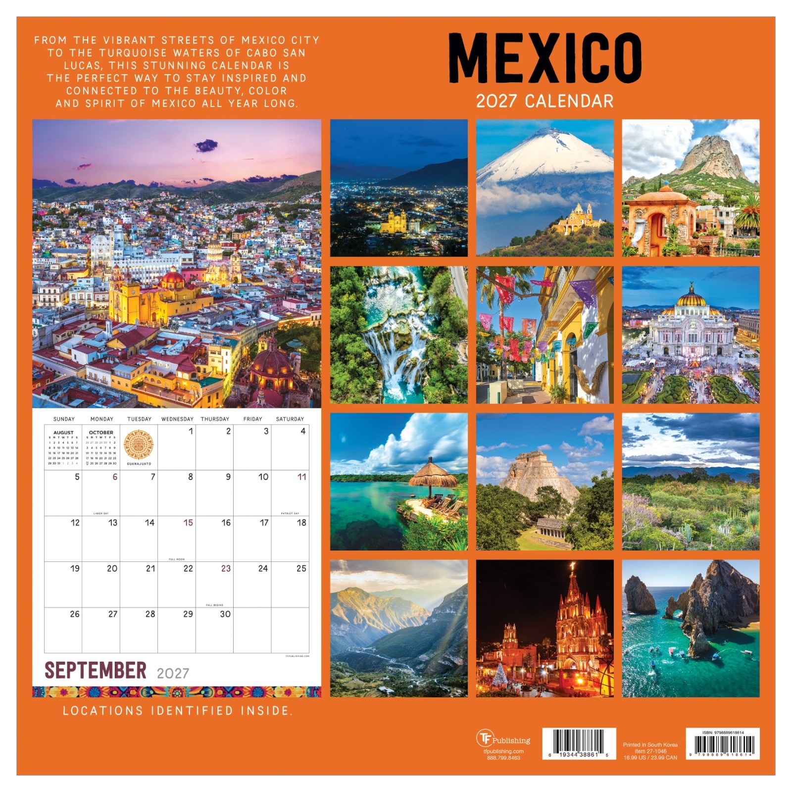 2027 Mexico Wall Calendar