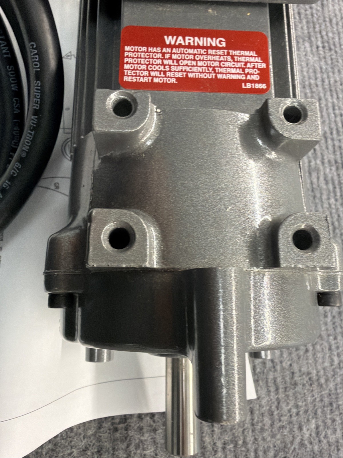 Baldor 2416c 21-24 RPM 110/120v .04hp Gear Motor cap=7mfd 60:1 TE B1006281235