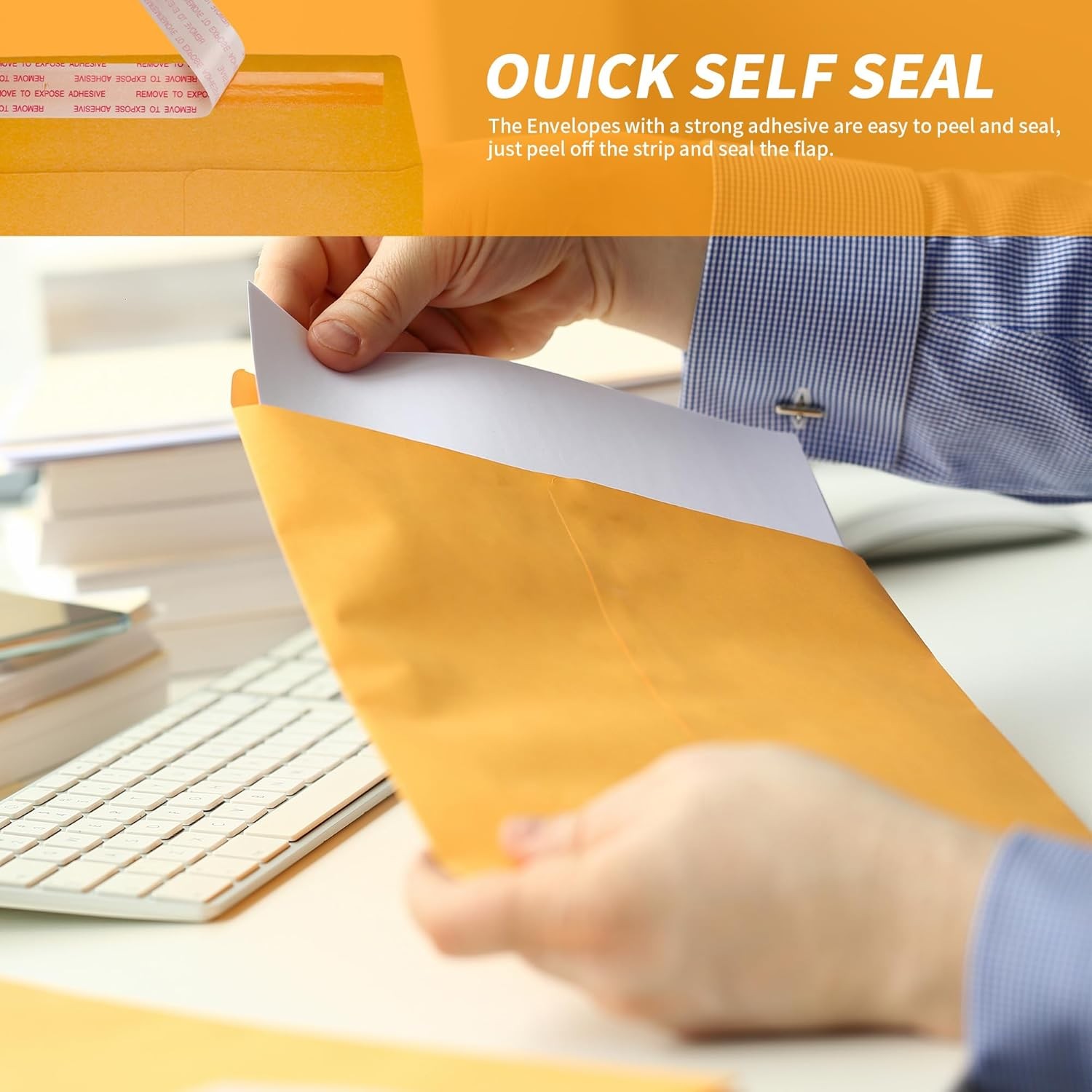 100 Pack 9×12″ Kraft Catalog Mailing Envelopes Mailers Peel Self Seal