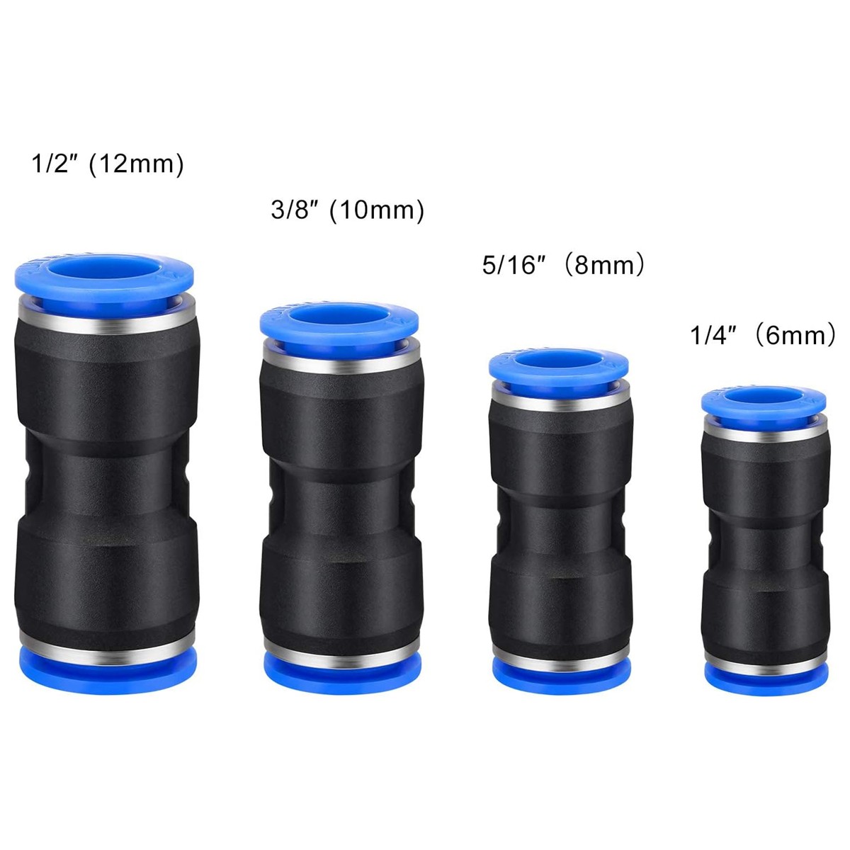 50PCS Air Line Fittings Straight Push Quick Release Connect Pneumatic Connectors
