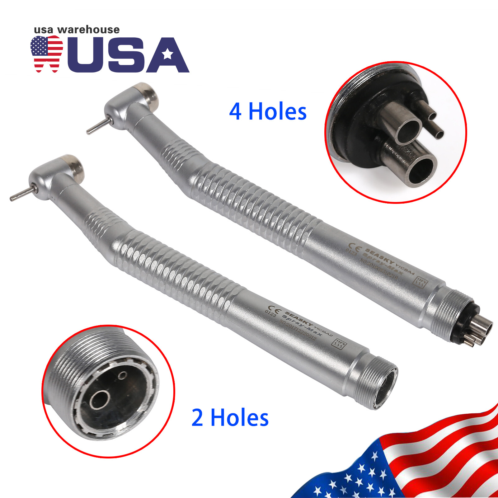 NSK PANA MAX Style Dental High Speed Turbine Handpiece Push Button 2/4Holes Y1BA
