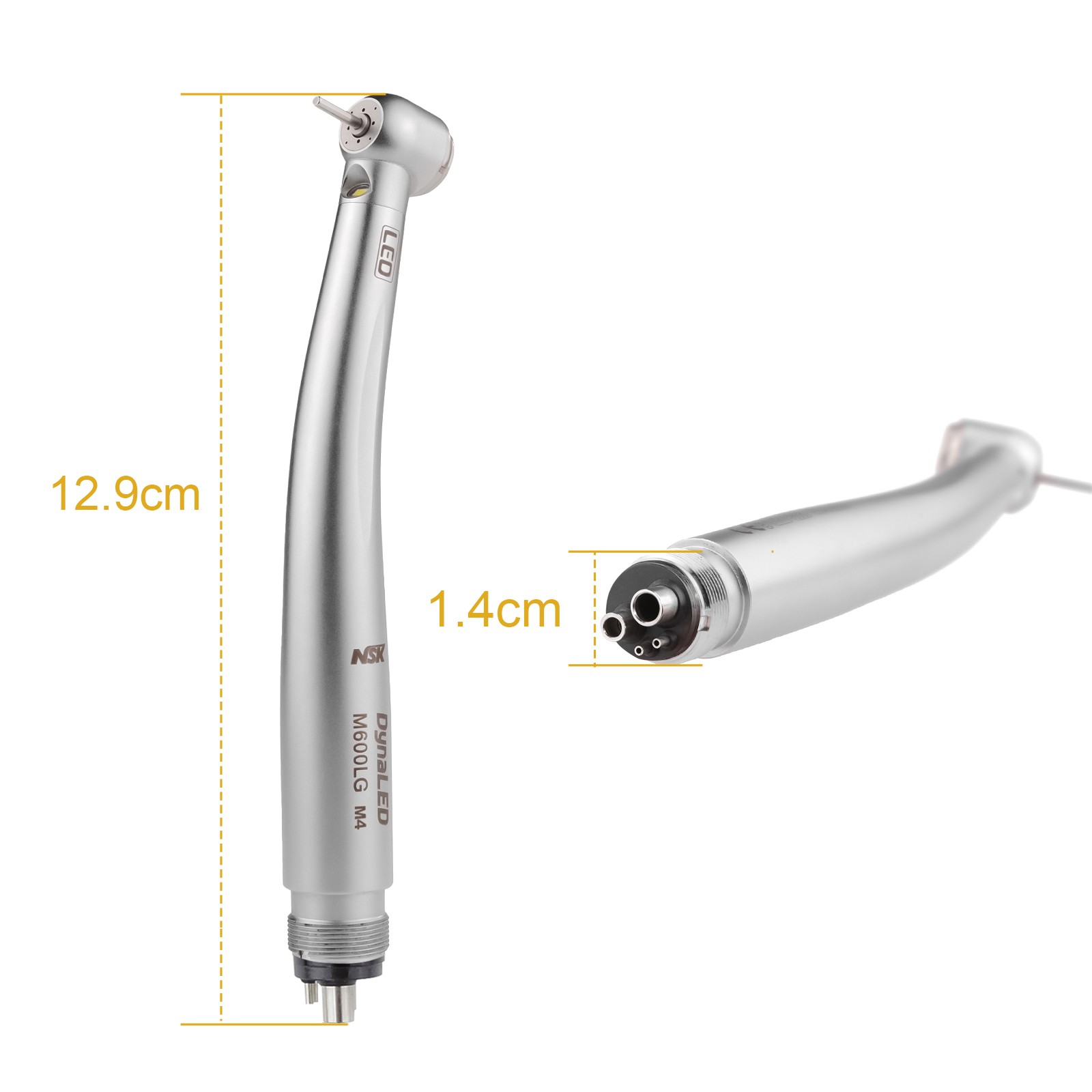 DynaLED Dental High Speed LED Handpiece Self-generator Air Turbine 4H Push