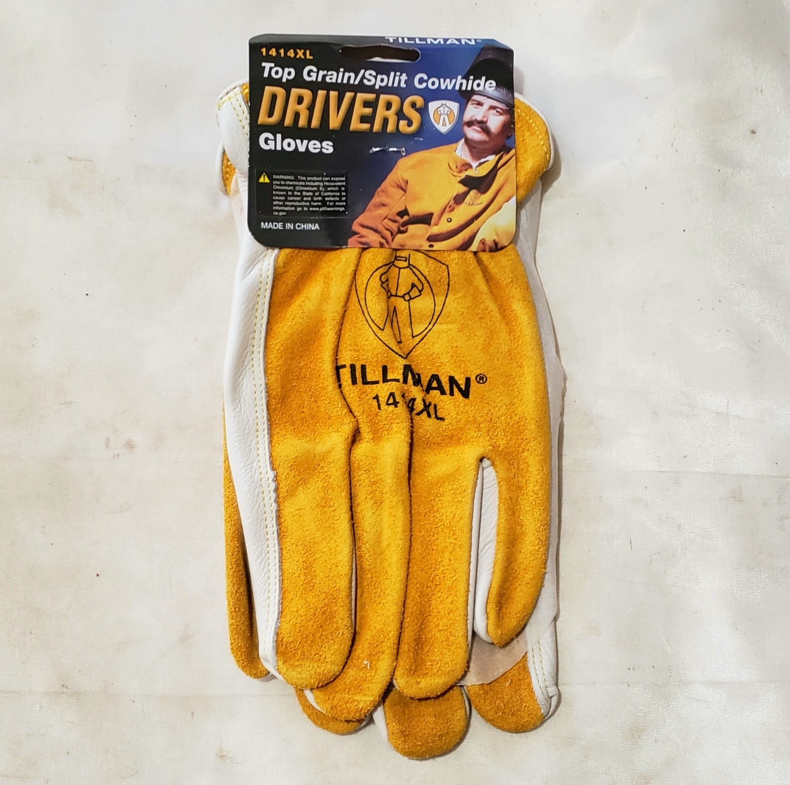 Tillman 1414XL Premium Top Grain Split Cowhide Unlined Drivers Welding Gloves XL