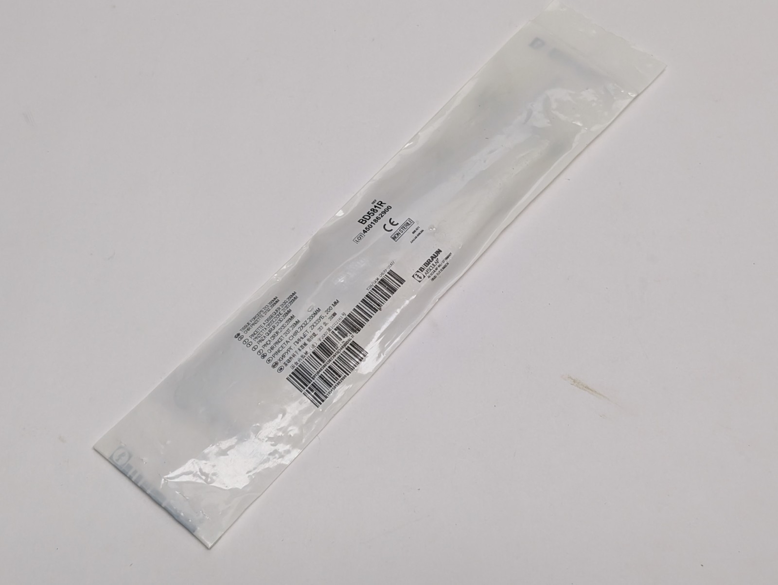 B. BRAUN AESCULAP BD581R Tissue Forceps 2×3 200mm Made In Malaysia (NEW).