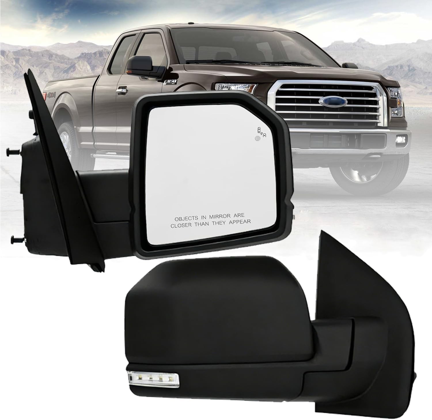 (11 Pins) Right Passenger Side Mirror for 2015-2020 Ford F150 with Heated/Power