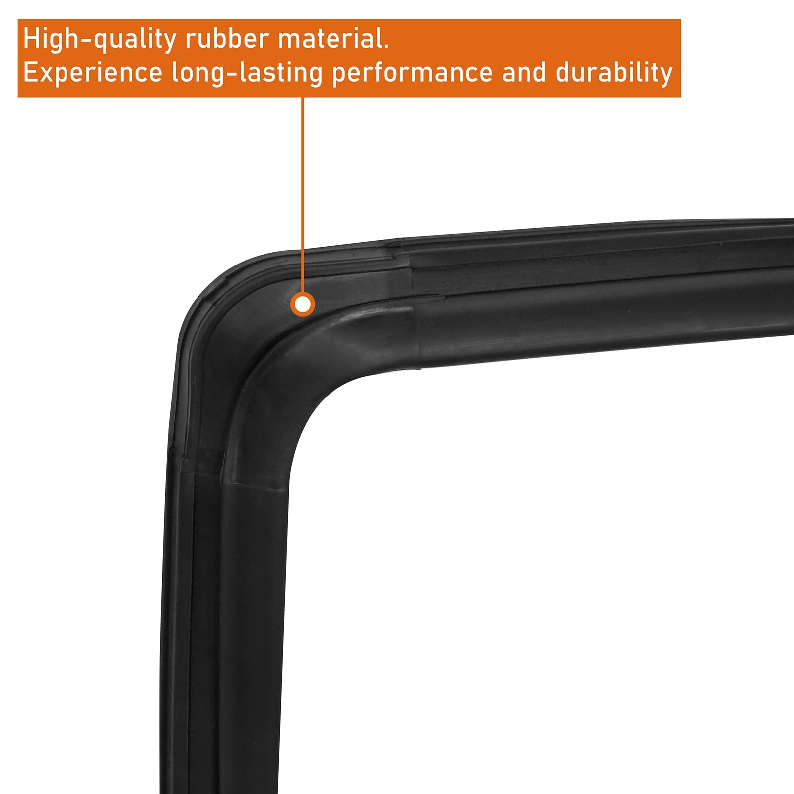 Hooke Road Wrangler Front Door Glass Weatherstrip Seal Passenger Side for 2007-2